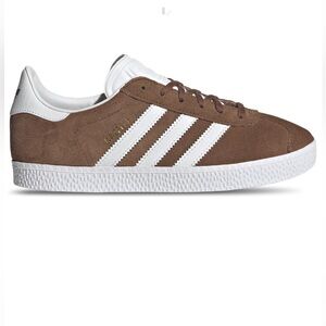Adidas Gazelle Suede Sneaker in Brown and White